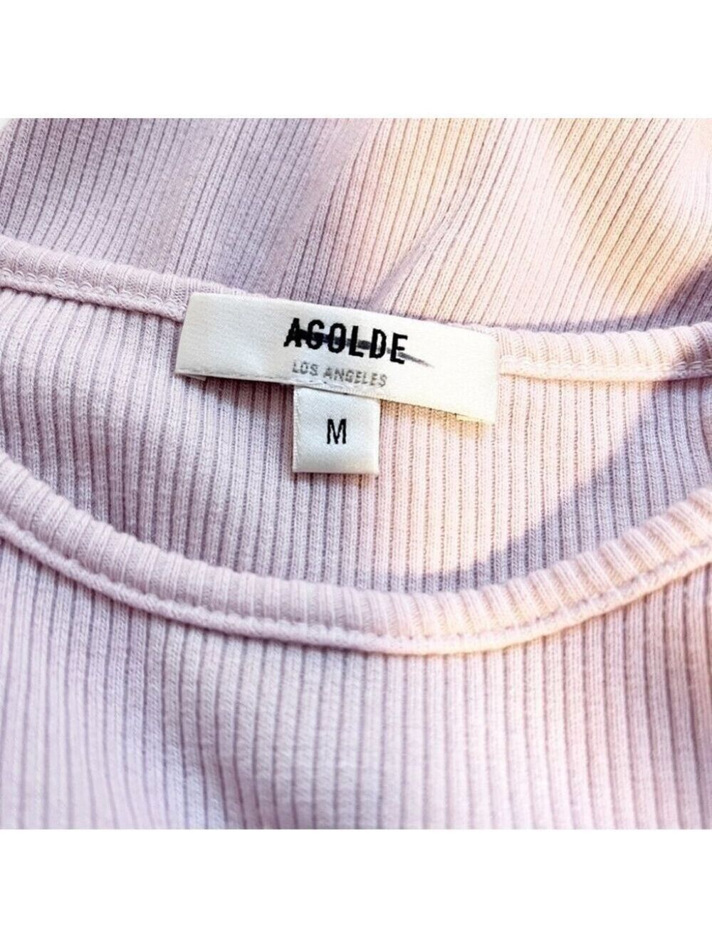 New Agolde Bea Cutaway Bodysuit In Lavender size M - Picture 8 of 8